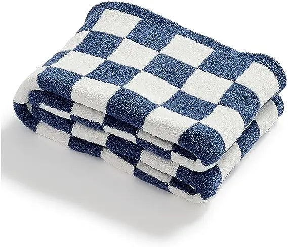 Checkerboard Grid Throw Blanket - Gingham Patterned Warmer Comfort Plush, Reversible Microfiber Cozy Decor for Home, Bed, and Couch ShopOnlyDeal