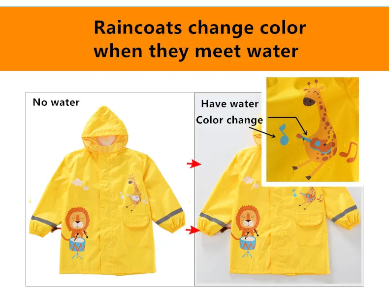 Kids Rain Suit with Hood :Stay Dry and Playful with Kids' Cartoon Animals Waterproof Rain Suit - Ideal for Children Aged 1-12! - Waterproof Jumpsuits Baby Cartoon Animals One Piece Raincoat Children Boys Girls Rainwear 1-12 Years ShopOnlyDeal