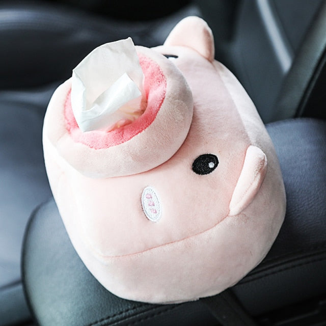 Cute Cartoon Tissue Boxes - Soft Cartoon Paper Napkin Case Animals Car Paper Boxes Lovely Napkin Holder for Car Seat ShopOnlyDeal