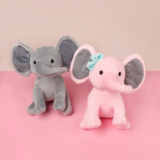 Kawaii Plush Cute Toy25cm Gray Pink Elephant Stuffed Plush Toys Kawaii Animals Soft Sleeping Stuffed Pillow Doll Plushie for Baby Room Decorative Gifts ShopOnlyDeal