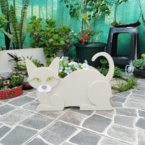 Farm Animals Garden Planter Flower Pot Cat Shape Planter Cows Horse Sheep Rabbit Bear Elephant Garden Pots DIY PVC Flower Highlander Cow Planter Garden Home Decor Forest Animals, Garden Decor ShopOnlyDeal