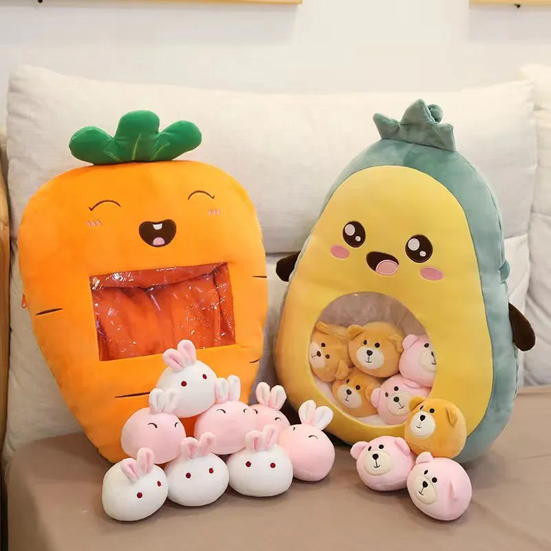 Some Small Toys Inside Cute Cartoon Fruit Plush Pillow Soft Stuffed Sofa Cushion Homdecor Pillow Backrest Children's Gift ShopOnlyDeal