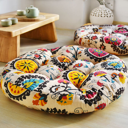 New Japan Futon Cushions Cotton Linen Sofa Throw Pillow Thicker Round Tatami Floor Mat Meditation Balcony Window Chair Cushion ShopOnlyDeal