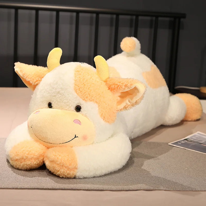 Milk Cow Kawaii Toy Hot 1pc 90cm/110cm Lovely Milk Cow Plush Toys Cartoon Stuffed Animal Cattle Dolls Sleeping Pillow For Baby Girls Birthday Gifts ShopOnlyDeal