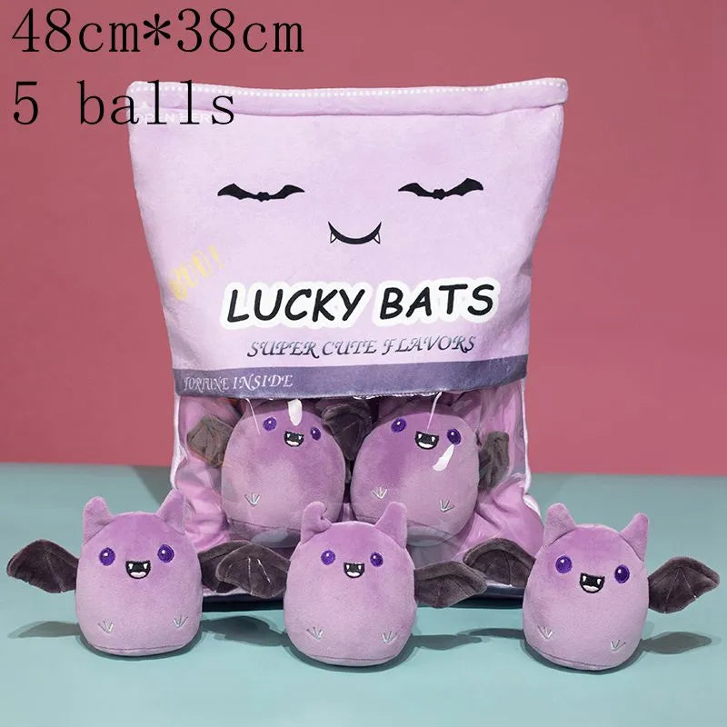 Kawaii Animal Balls Pudding Candy Bag Pillow Plush Stuffed Mini Doll of Donut Boba Milk Tea Bat Newt Cat Nap Plushie ShopOnlyDeal