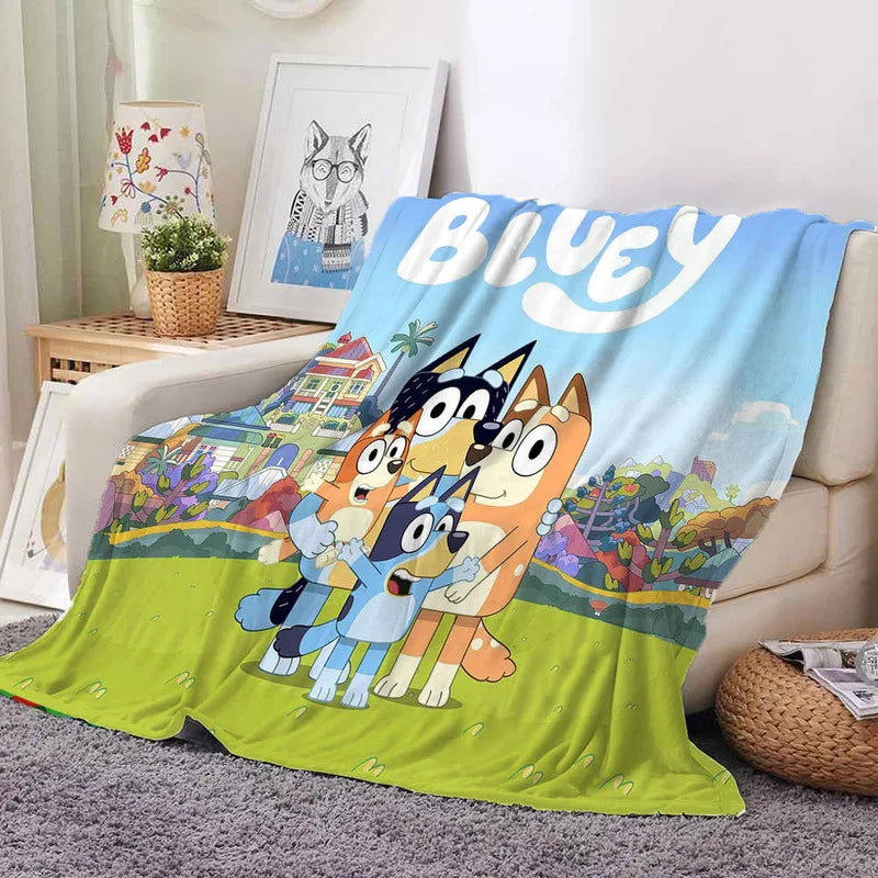 New Bluey Blankets and Throws - Super Soft, Thermal, Indoor/Outdoor Blanket for Living Room, Bedroom, and Travel - Wholesale Gifts for Girls ShopOnlyDeal
