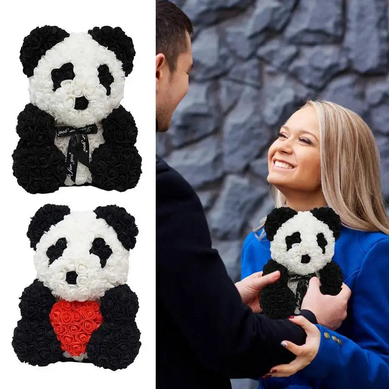 Forever Artificial Flowers Rose Panda Bear - A Perfect Gift for Girlfriend on Valentine's Day, Anniversary, Christmas, Birthday, Wedding Decor 🌹🐼💖🎁 ShopOnlyDeal