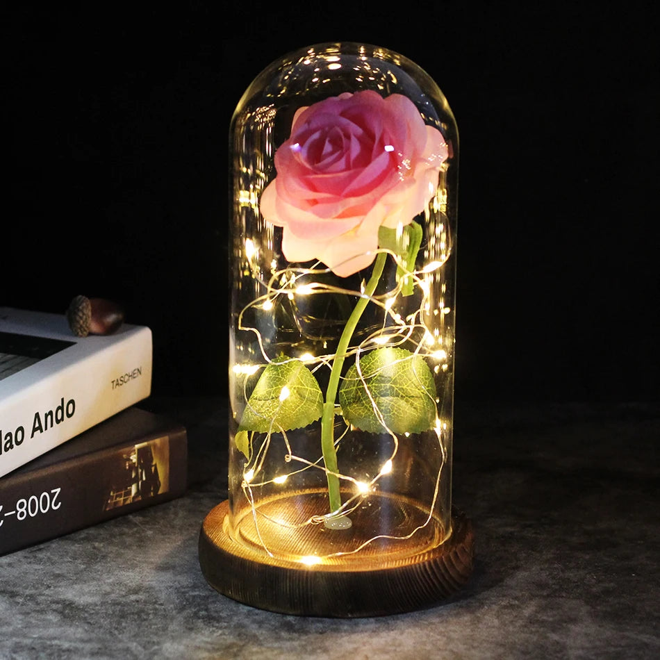 Galaxy Rose Artificial Flowers - Beauty and the Beast Rose Wedding Decor, Creative Valentine's Day and Mother's Gift 🌹✨💖 ShopOnlyDeal