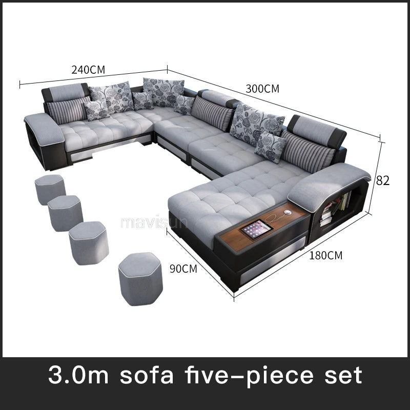 Modern Multifunctional Corner Sofa Set Living Room Minimalist Sofa L Shape 3 Seat Couch Luxury Fauteuils Salon Furniture Home ShopOnlyDeal