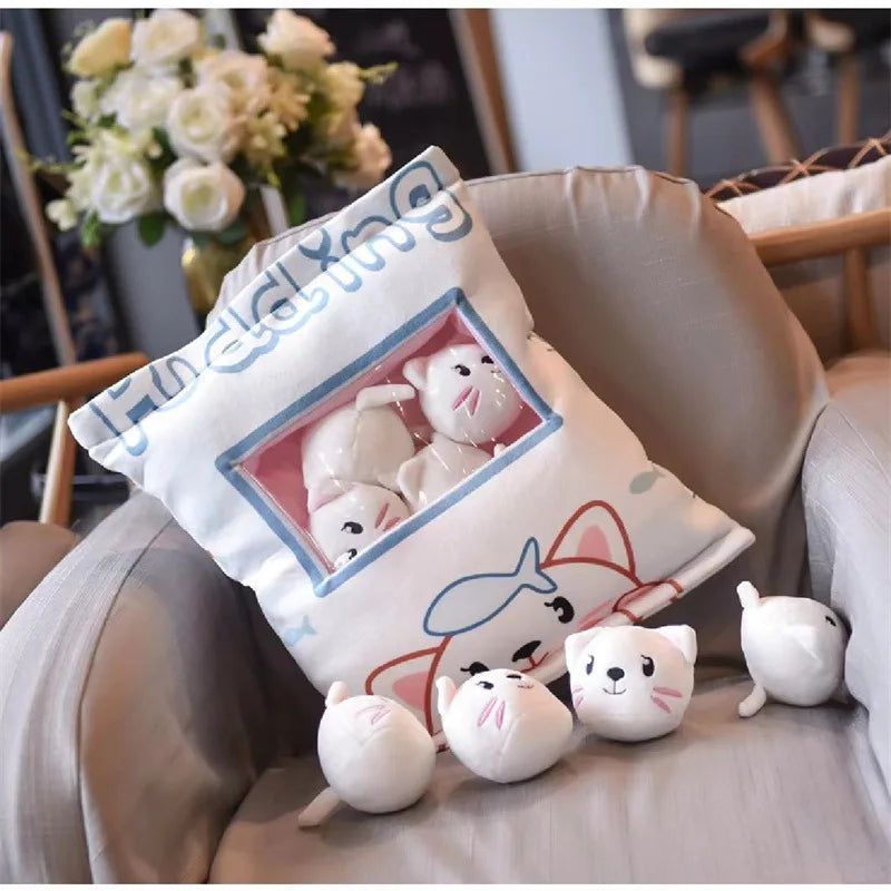 Cartoon a bag of snacks doll throw pillow Internet celebrity ins snack bag plush toy creative office pillow ShopOnlyDeal