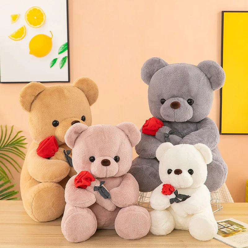 Valentine's Day roses teddy bear animal plush toys for girls teddy bear dolls ShopOnlyDeal