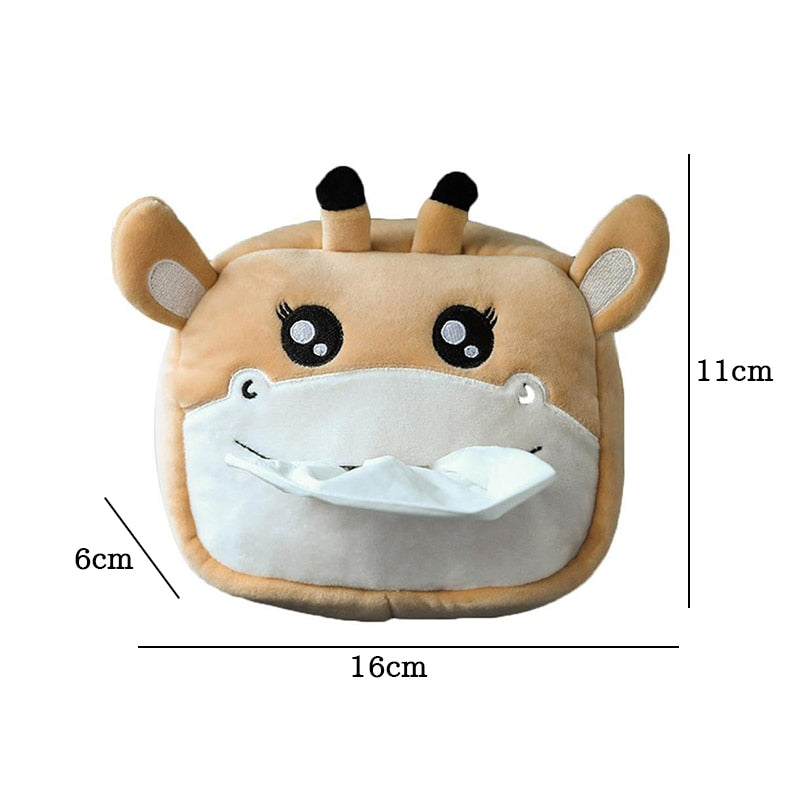 Cute Cartoon Tissue Boxes - Soft Cartoon Paper Napkin Case Animals Car Paper Boxes Lovely Napkin Holder for Car Seat ShopOnlyDeal