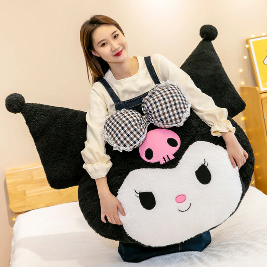 80cm Cartoon Sanrio Kuromi Melody Plush Bed Cushion Cute Big Size Plushies Soft Stuffed Doll Toy Sofa Decor Pillow Birthday Gift ShopOnlyDeal