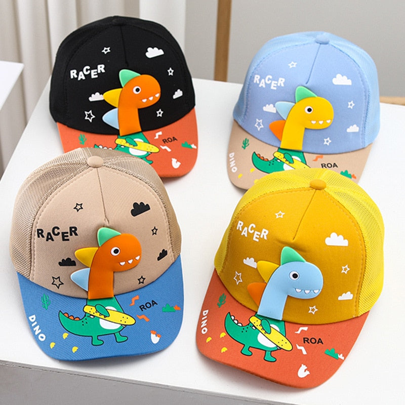 Cartoon Dinosaur Children Baseball Cap Cute Animal Kids Sun Hat Spring Corduroy Outdoor Boys Girls Peaked Caps Bonnet Gorras ShopOnlyDeal