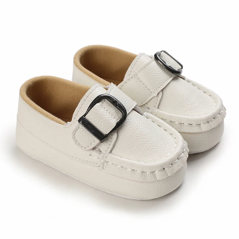 Infant Spring Shoe | Newborn Girls & Boys Recreational Baptism Non-Slip Walking Shoe | White Soft-Soled Sneaker Prewalker ShopOnlyDeal