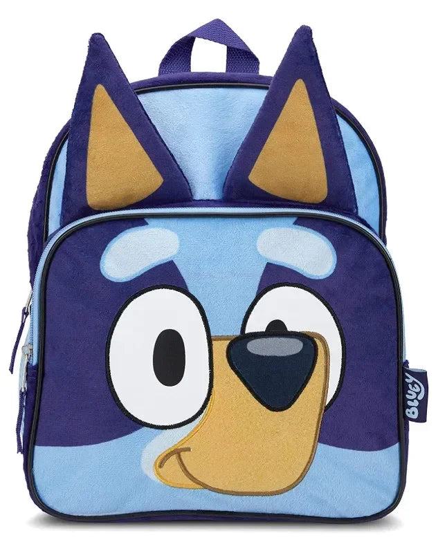 Bluey Dog Backpack Blue Plush Simple Oxford Cloth Schoolbag Pocket Early Education Bingo Dog Schoolbag Children Christmas Gift ShopOnlyDeal