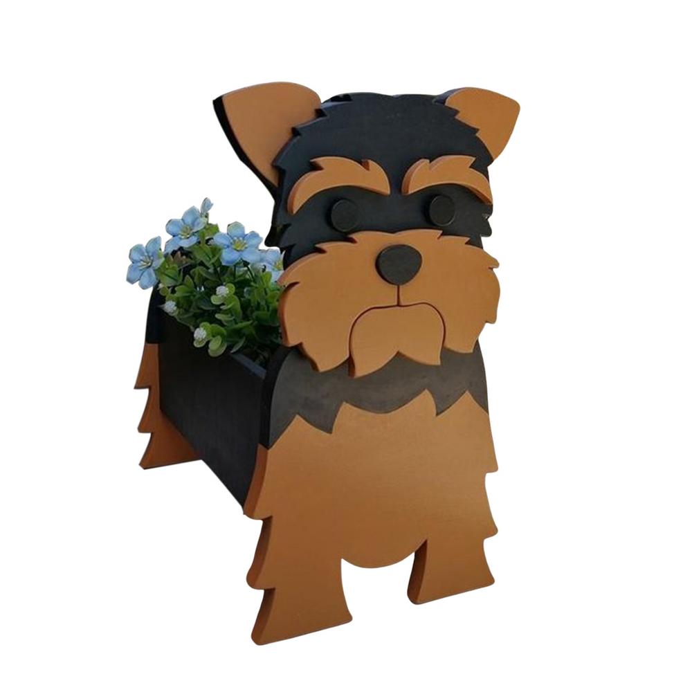 Garden Flower Pot Dog Planter Schnauzer Bulldog Poodle Corgi Yorkshire Garden Pots DIY PVC Flower Planter Garden Home Decor ShopOnlyDeal