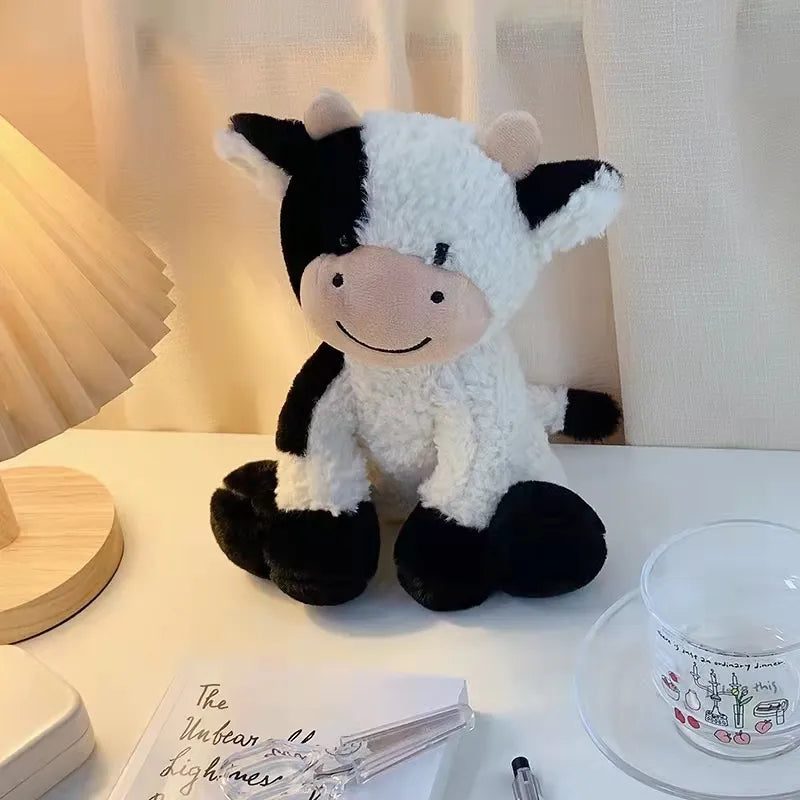 Soft Plushie Cow Toys 23/30cm Stuffed Animal Milk Cattle Dolls For Kids Appease Toy Cute Cow Nap Plush Pillow Gifts For Friends ShopOnlyDeal