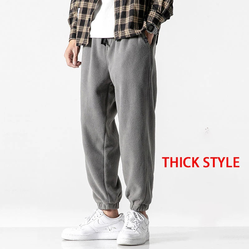 New Loose Jogging Pants for Men - 2023 Fashion Fleece Autumn Winter Warm Sweatpants - Male Outdoor Straight Trousers ShopOnlyDeal