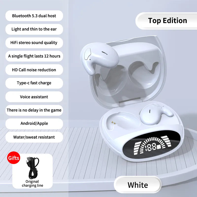 Sleep Invisible Earbuds Tiny Mini Headphones Hidden Noise Cancelling TWS Wireless Headsets Sports Stereo Bluetooth 5.3 Earphone ShopOnlyDeal