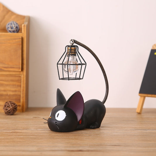 Kawaii Black Cat Desk Lamp Eye Protection Energy-saving Reading Lamp Charging Sleeping Night Light LED Romantic Creative Animal Light Crafts Witch Decoration ShopOnlyDeal