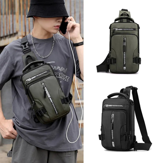 Men Multifunction Shoulder Bag Crossbody Cross Body Sling Chest Bags Waterproof Travel Pack Messenger Pack For Male ShopOnlyDeal
