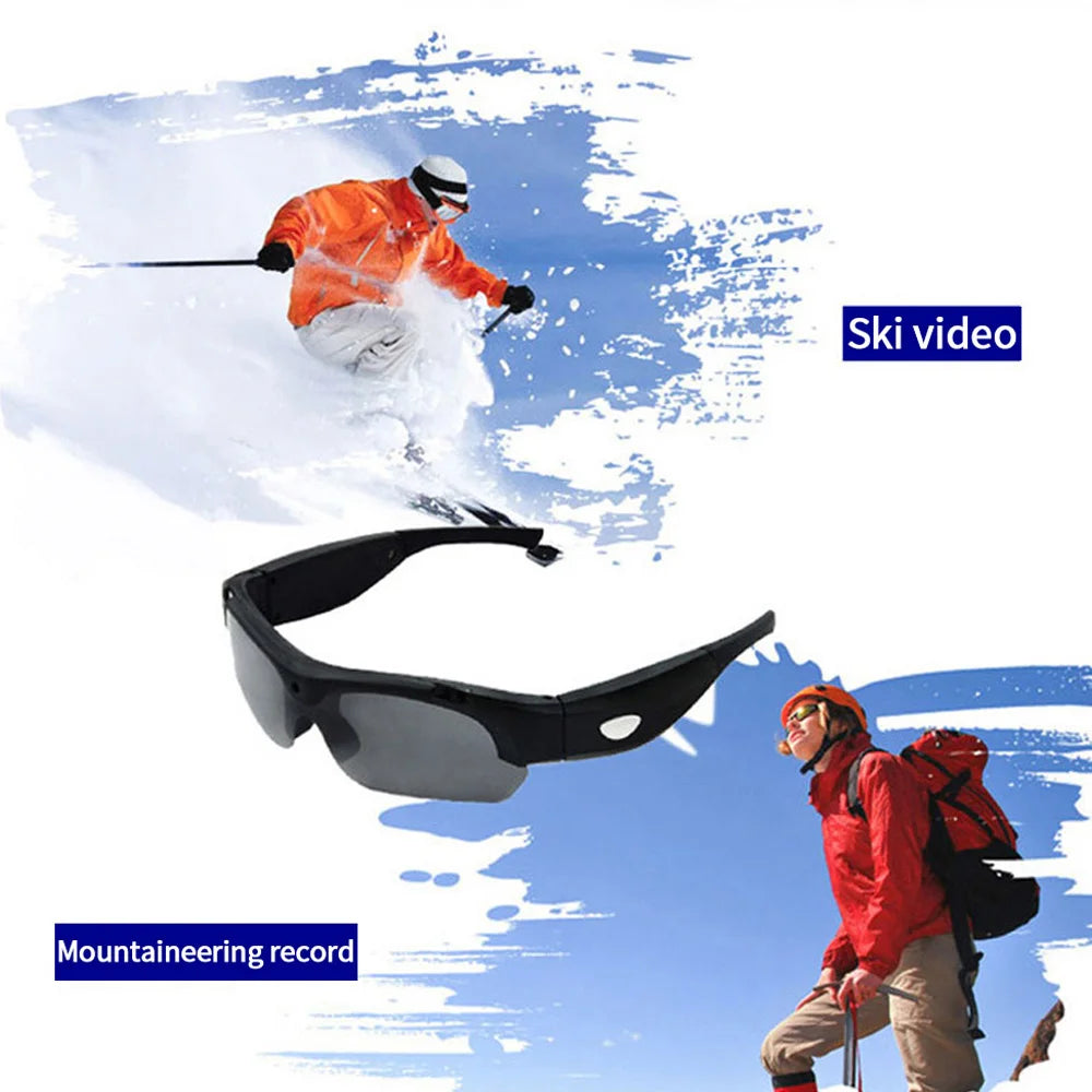 Outdoor Smart Glasses with Mini Camera - Wearable Audio-Video Recorder for Sports, Driving, and Security ShopOnlyDeal