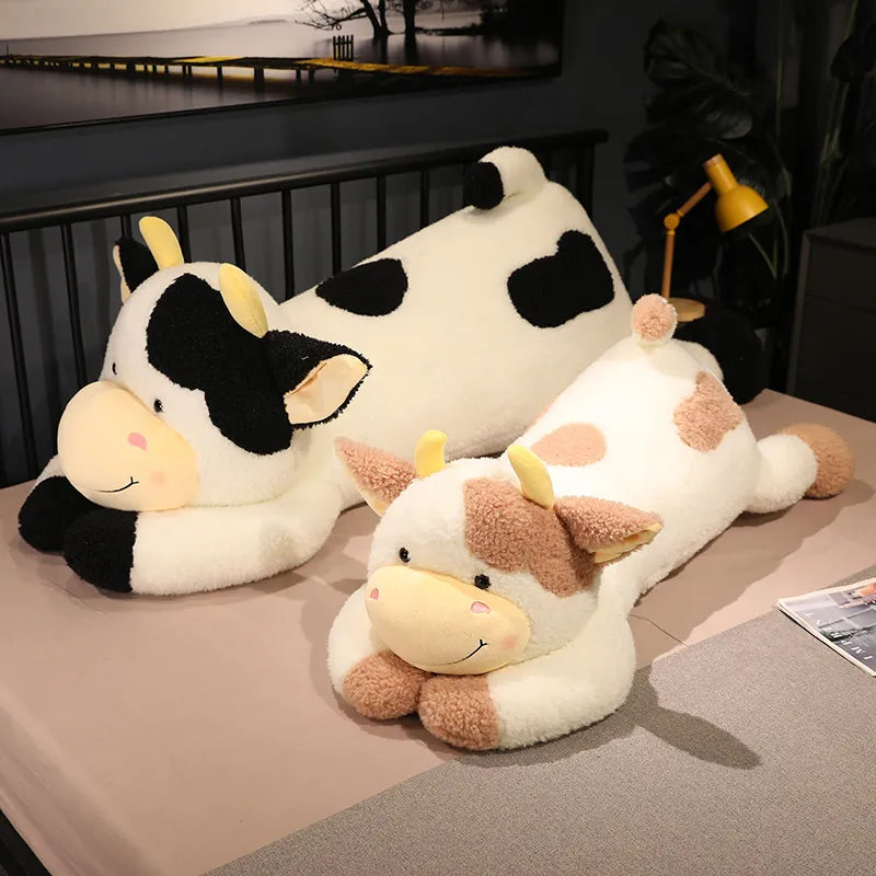 Milk Cow Kawaii Toy Hot 1pc 90cm/110cm Lovely Milk Cow Plush Toys Cartoon Stuffed Animal Cattle Dolls Sleeping Pillow For Baby Girls Birthday Gifts ShopOnlyDeal