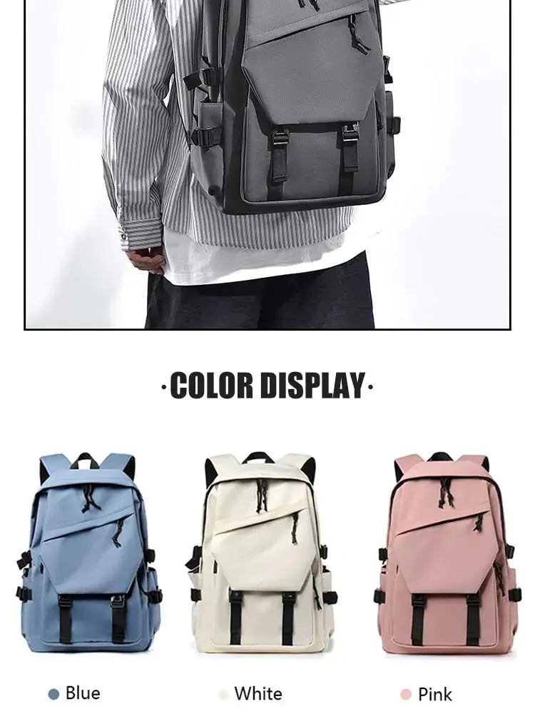 Fashionable and Functional 15 Inch Polyester Waterproof Men's Backpack - Perfect for Students and Professionals ShopOnlyDeal