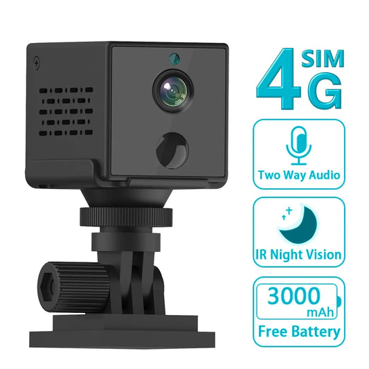 5MP 4G SIM Card Mini Camera Built-In 3000mAh Battery PIR Human Detection WiFi Security Surveillance Camcorder Video Recorder ShopOnlyDeal