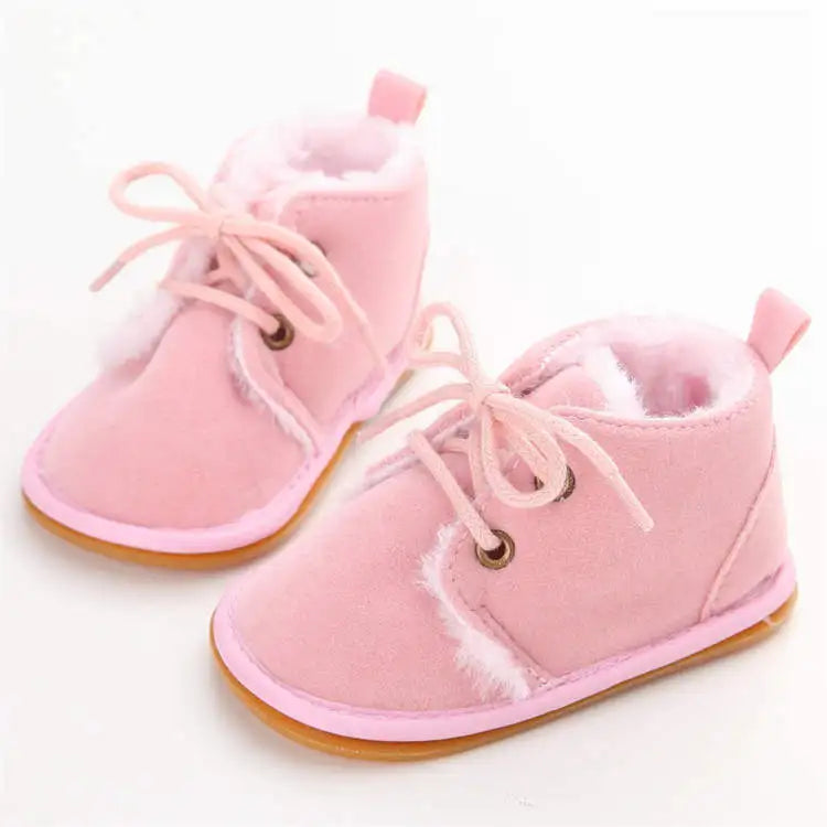 New Snow Baby Booties Shoes Baby Boy Girl Shoes Crib Shoes Winter Warm Cotton Anti-slip Sole Newborn Toddler First Walkers Shoes ShopOnlyDeal