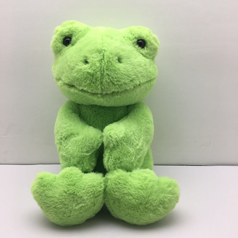 Green Frog Plush Toy 40cm Build A Bear Soft Stuffed Doll Smile Frog Plushie Doll Toy High-Grade Kids Gift Room Decor ShopOnlyDeal