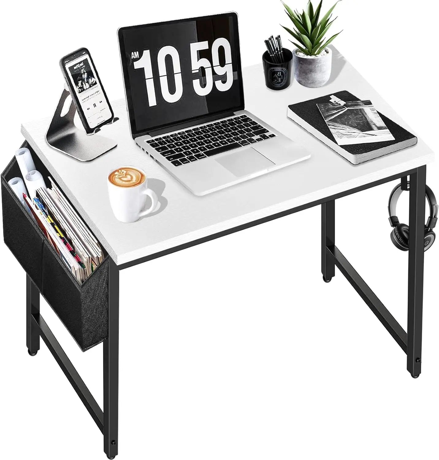 Small Desk for Small Spaces - Student Kids Study Writing Computer Table for Home Office Bedroom School Work ShopOnlyDeal