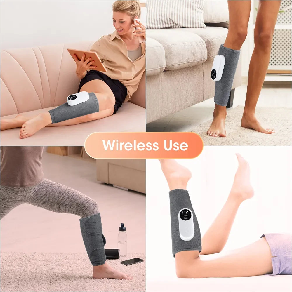 Leg Massager - 360° Air Pressure Calf Massager, Presotherapy Machine, Household Massage Device, Hot Compress, Relax Leg Muscles ShopOnlyDeal