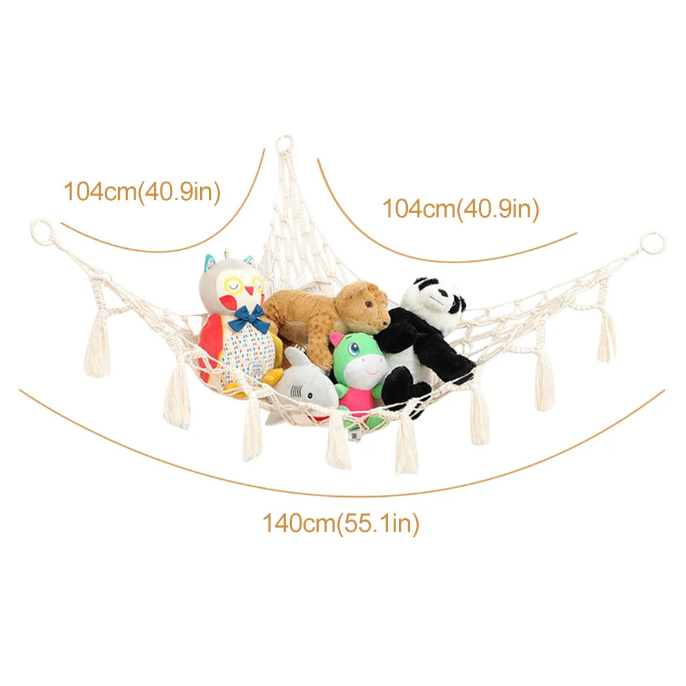 Animal Hammock Animals With Light Pet Net For Animals Corner Hanging Stuffed Animal Storage Holder Net For Kids Room ShopOnlyDeal