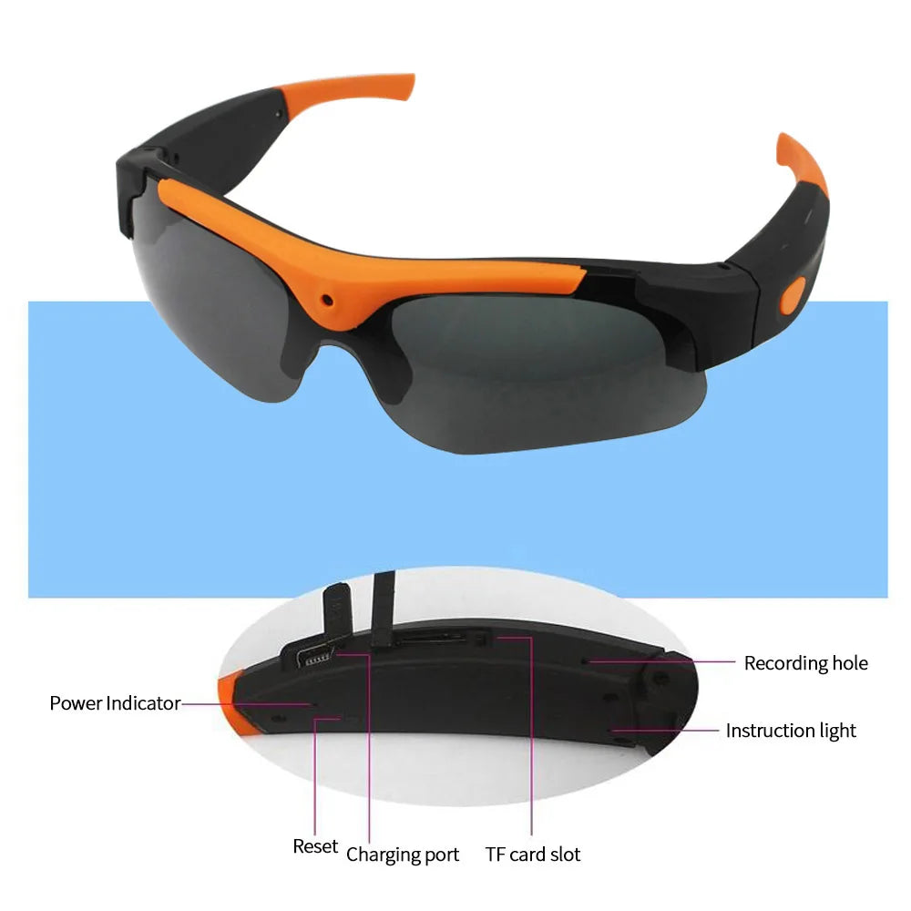 Outdoor Smart Glasses with Mini Camera - Wearable Audio-Video Recorder for Sports, Driving, and Security ShopOnlyDeal