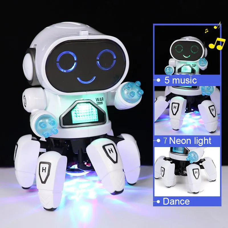 Kids Smart Electronic Humanoid Dance Robot Toy | Intelligent B/O Six Claws Walking Mechanical Dancing Robot with Light & Music ShopOnlyDeal