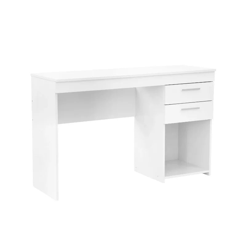 Techni Mobili White Computer Desk for Home Office or Bedroom, with Drawers Ideal for Small Spaces ShopOnlyDeal