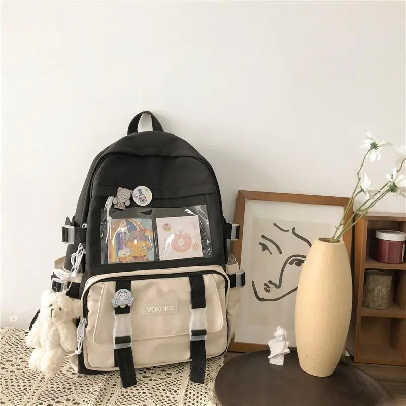 Kawaii Women Backpack Waterproof School Bag For Teenager Girl Student Bookbag Laptop Rucksack Cute Female Travel Bagpack Mochila ShopOnlyDeal