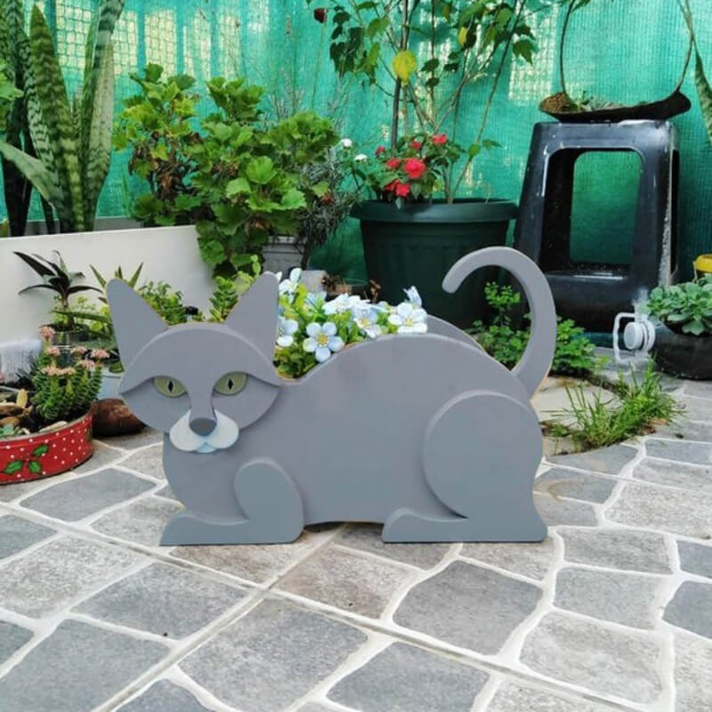 Garden Flower Pot Cat Shape Planter Cows Horse Sheep Rabbit Bear Garden Succulent Pots DIY PVC Flower Planter Garden Home Decor ShopOnlyDeal