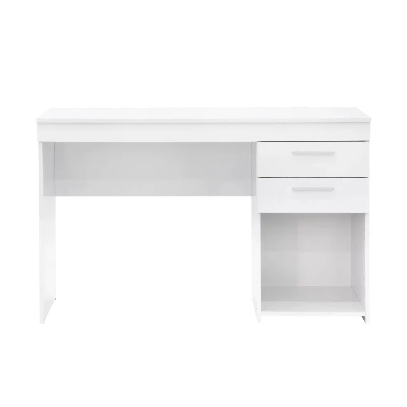 Techni Mobili White Computer Desk for Home Office or Bedroom, with Drawers Ideal for Small Spaces ShopOnlyDeal