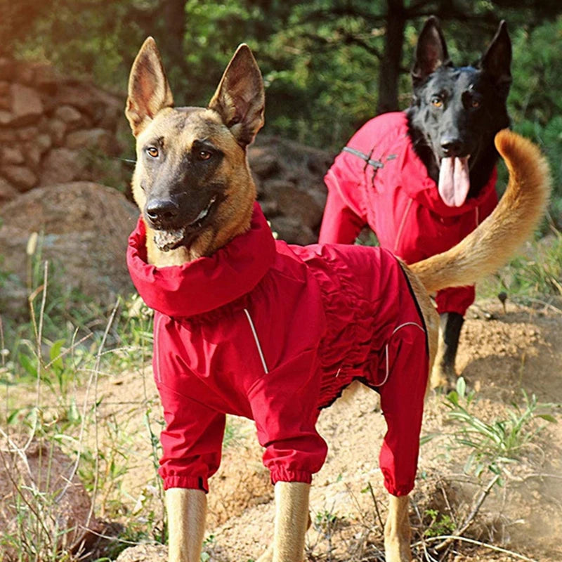 Pet Dog Coat Outdoor Jacket Pet Waterproof Winter Warm Clothes Big Jumpsuit Reflective Raincoat For Medium Large Dogs ShopOnlyDeal