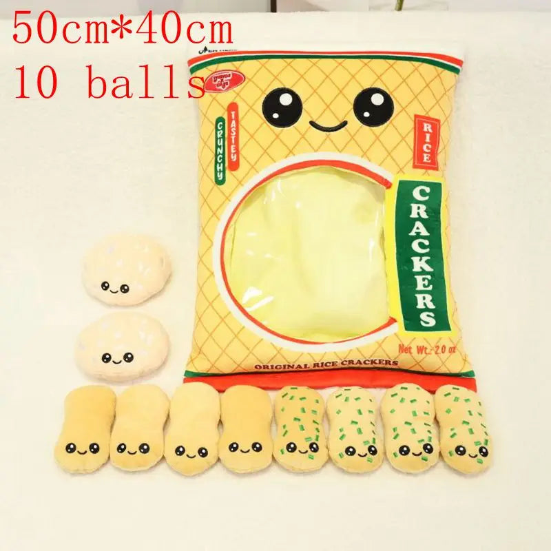 Kawaii Animal Balls Pudding Candy Bag Pillow Plush Stuffed Mini Doll of Donut Boba Milk Tea Bat Newt Cat Nap Plushie ShopOnlyDeal