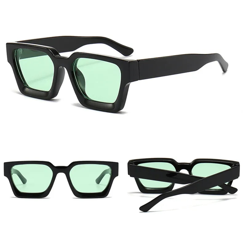 Fashion Square Women Luxury Sunglasses Retro Brand Designer Men Trending Leopard Blue Green Sun Glasses Shades UV400 S&H Glasses Store