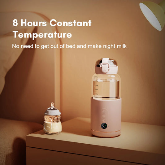 Portable Wireless Water Warmer for Baby Formula | 300ml Capacity with Precise Temperature Control | Ideal for Car Travel ShopOnlyDeal