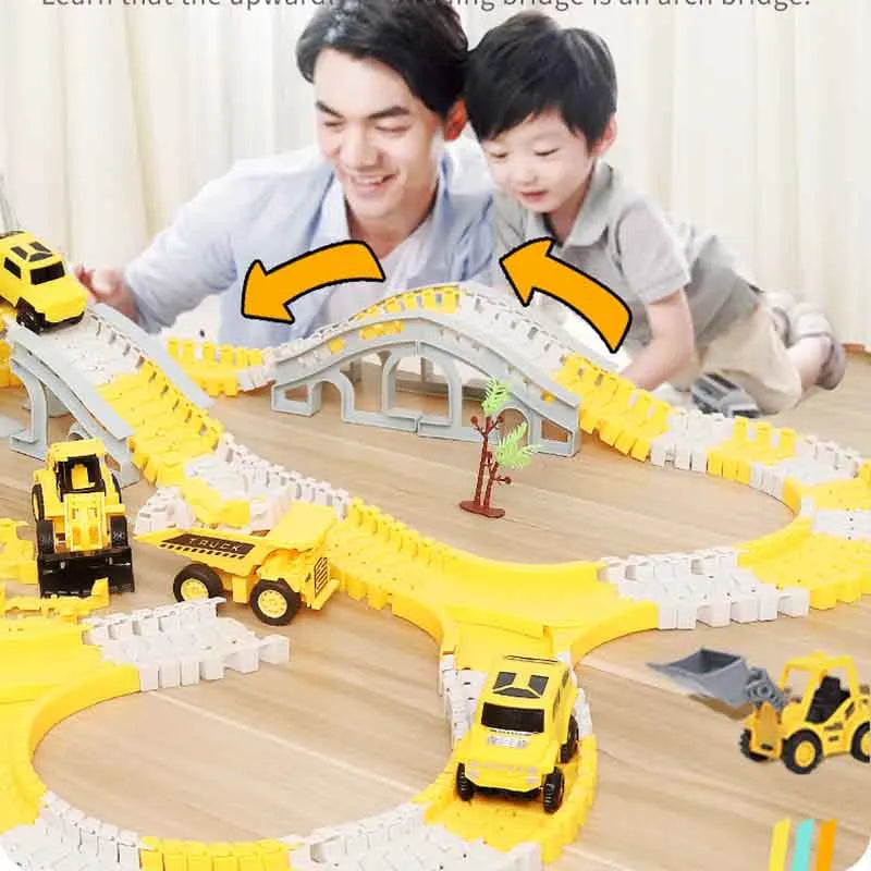 137-467pcs Children Electric Track Toy Car Engineering Car Kids Educational Toys Track Car Train Toys for Children Birthday Gift ShopOnlyDeal