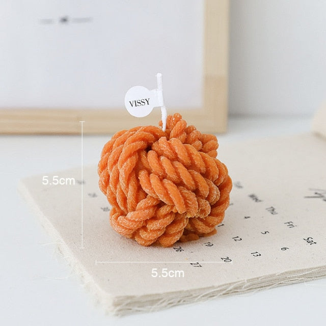Wool Knot Creative Candle Handmade Candle Handcraft Home Decoration Wedding Gift Handmade Aromatherapy Scented ShopOnlyDeal