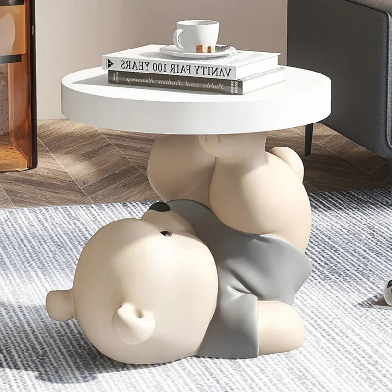 Vigorous Bear Statue Side Table Designer Simple Animal Free Shipping Coffee Tables Night Floor Basse De Salon Home Furniture ShopOnlyDeal