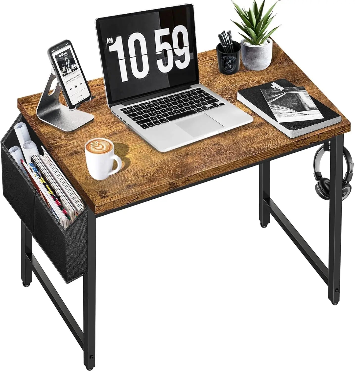 Small Desk for Small Spaces - Student Kids Study Writing Computer Table for Home Office Bedroom School Work ShopOnlyDeal