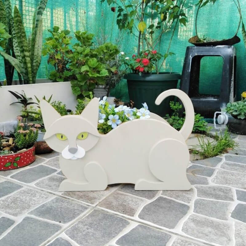 Garden Flower Pot Cat Shape Planter Cows Horse Sheep Rabbit Bear Garden Succulent Pots DIY PVC Flower Planter Garden Home Decor ShopOnlyDeal